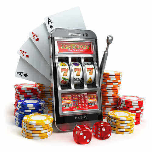 slots, cards and casino chips